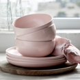 thumbnail image 3 of Casafina Ceramic Stoneware 21 oz. Soup & Cereal Bowl - Pacifica Collection, Marshmallow Pink Microwave & Dishwasher Safe Dinnerware Food Safe Glazing Restaurant Quality Tableware, 3 of 4