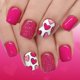thumbnail image 1 of Uñas postizas adhesivas PEPFTG Valentine, cuadradas cortas, 24 piezas, 1 of 7