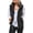 Black-1, variant on Women'S Faux Fur Vest Fuzzy Fleece Jacket Stand Neck Thermal Jacket Full Zip Up Trendy Winter Coats Warm Vests