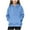 Light Blue, variant on SGFCWSX Hoodies for Girls Long Sleeve Round Neck Sweatshirts Oversized Ployester Top Pink Size 9 Years