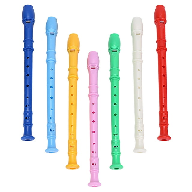 VERDANVERSE 7Pcs ABS Material Soprano Recorder Instruments with 8 Holes Ideal for School Band Practice