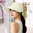 thumbnail image 2 of LXJHUAN Women's Sun Hat Foldable Wide Brim Sun Hats for Women UV Protection Trucker Hat Breathable Foldable Packable Visor Cap for Outing Activities Beige, 2 of 4