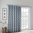 thumbnail image 5 of SunSmart Blakesly Printed Ikat Blackout Patio Curtain in Navy, 100"x84", 5 of 5