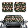 thumbnail image 2 of Windshield Sun Shade, Colorful Carnations Flowers Foldable Car Sun Shade Windshield For Front, 2 Pieces, 2 of 4