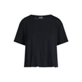 thumbnail image 5 of Scoop Women’s and Women's Plus Pleated Cropped Cotton Tee, Sizes XS-4X, 5 of 5