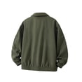thumbnail image 4 of Men's Jackets Solid Color Lapel Zipper Casual Windbreaker 3 Pockets Jeans Jackets Trucker Coat, 4 of 5