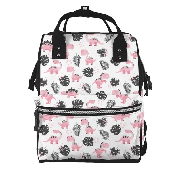 Disketp Cute Dinosaur Mochila de Pañales de Gran Capacidad con Múltiples Bolsillos, Mochila de Viaje Multifuncional para Bebé, Unisex, Moderna y Resistente