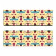 thumbnail image 2 of Cinco de Mayo Bench Cushion Set of 2, Colorful Funny Face Created with Mexican Culture Items, Standard Size Foam Pad and Decorative Cover, Pastel Yellow Multicolor, by Ambesonne, 2 of 4