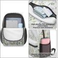 thumbnail image 4 of 17 Inch Lightweight Backpack,PVC Waterproof Oxford Fabric, Ergonomically Designed, with Large Capacity, Floral Flowers Print, 4 of 5