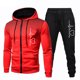 thumbnail image 1 of Nuevos conjuntos de chándal para hombre, gran oferta, sudadera con capucha y pantalones de jogging con cremallera de puntos redondos informales, ropa de calle cálida para otoño e invierno, 1 of 4