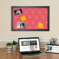 thumbnail image 3 of PinPix ArtToFrames 16x22 Custom Cork Bulletin Board Floral Pink   Poster Board Has a Fabric Style Canvas Finish, Framed in Satin Black (PinPix-549), 3 of 6