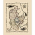 thumbnail image 3 of Tallis 15x18 Black Modern Framed Museum Art Print Titled - Scandinavia Denmark - Tallis 1851, 3 of 5