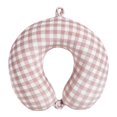thumbnail image 1 of Almohada de cuello a cuadros ultra pequeña de spandex, almohada en forma de U de espuma viscoelástica transpirable que se adapta a la piel, almohada de viaje portátil, 1 ud. Rojo Verde, 1 of 4
