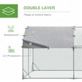 thumbnail image 4 of PawHut Galvanized Large Metal Chicken Coop Cage 9.2' x 24.9' x 6.5', 4 of 10