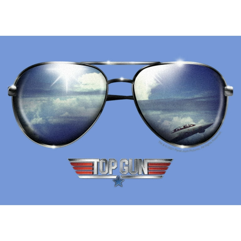 Boy's Top Gun Aviator Sunglasses Reflection Logo Performance - Main Image