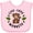 AD-Pink, variant on Inktastic Live Love Monkeys Boys or Girls Baby Bib