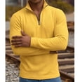 thumbnail image 4 of Gamivast Men's Quarter Zip Shirts Long Sleeve Textured Knit Pullover Slim Fit Mock Neck Casual Sweatshirt Breathable Soft Athletic Golf Tops Fall, 4 of 6