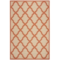 SAFAVIEH Linden Gamal Geometric Area Rug, Cream/Rust, 4' x 6'