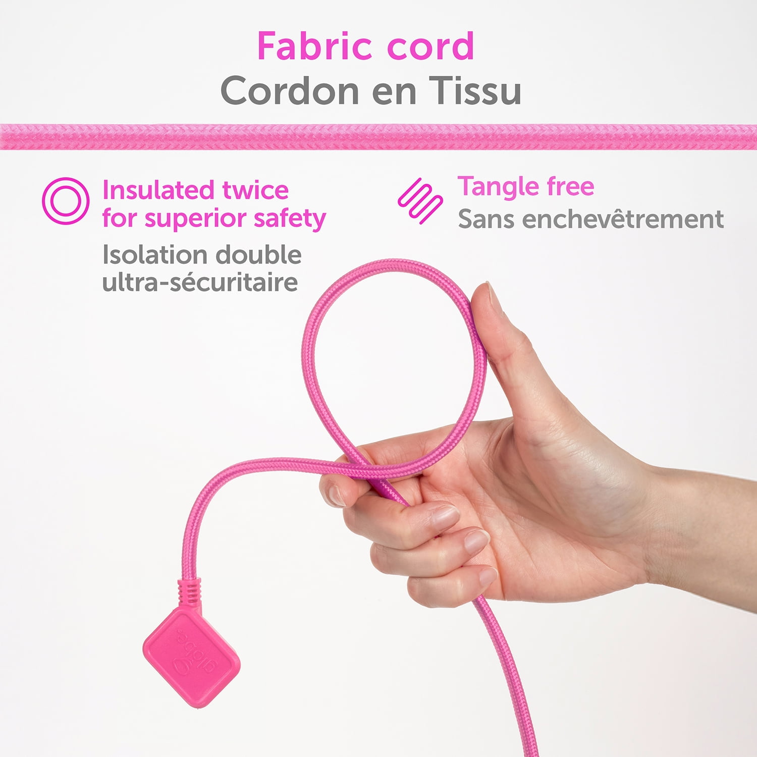 Globe Electric 9-ft Neon Pink Fabric Extension Cord