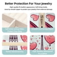 thumbnail image 3 of Valentine's Day Travel Portable Square Jewelry Box Organizer for Rings, Earrings, Necklaces, Bracelets, etc. for Girls and Women, 3 of 6