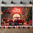 thumbnail image 3 of Cartoon Characters Merry Christmas Banner Santa Claus Snowman Reindeer for Christmas Party Holiday Decor, 3 of 9