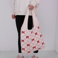 thumbnail image 4 of Bolso de compras de ganchillo para mujer bolso de punto estético de Color contrastante bolso diario para mujer, 4 of 9