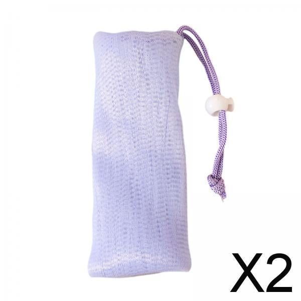 2x Bolsa de Malla para Ahorrar Jabón, Bolsa de Jabón de Malla Exfoliante, Bolsa de Jabón de Malla Exfoliante para Baño en Casa, Baño de Hotel, Ducha, 2 piezas