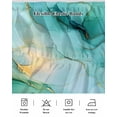 thumbnail image 5 of Teal Marble Bed Skirt King Size, Abstract Art Modern Ink Painting Wrap Around Bed Skirting with Adjustable Elastic Strap, Dust Ruffle Pleated Bedskirts 16 Inch Drop for Bedroom King Beds, 5 of 9