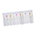 thumbnail image 1 of Cortinas de bolsillo para barra, cortinas cortas, cómodas cortinas de gasa semicortas, cortinas blancas para sala de estar, armario, ventana pequeña, Flor 132cmx46cm Soledad cortina de ventana, 1 of 10