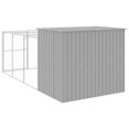 thumbnail image 3 of vidaXL Dog House with Run Light Grey 214x457x181 cm Galvanised Steel, 3 of 5