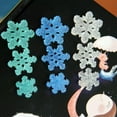 thumbnail image 3 of U8MO 20 Glitter Snowflake Resin Charms Christmas Flatback Embellishment Ornaments-White Color in 3 size, 3 of 9