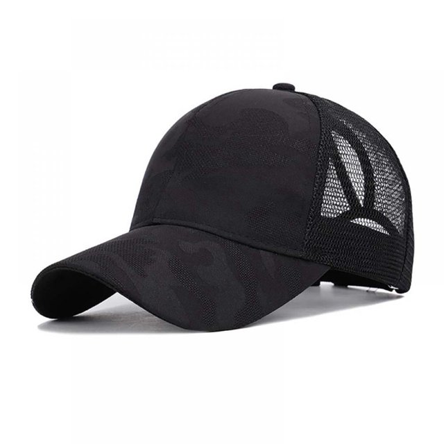MesaSe Sunshade Breathable Cotton Ponytail Hat Baseball Cap With Adjustable Back Closure