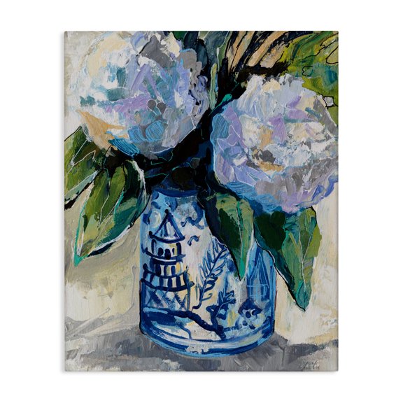 Stupell Industries Modern August Blooms in Vase Canvas Art, 16 x 20, by Jeanette Vertentes