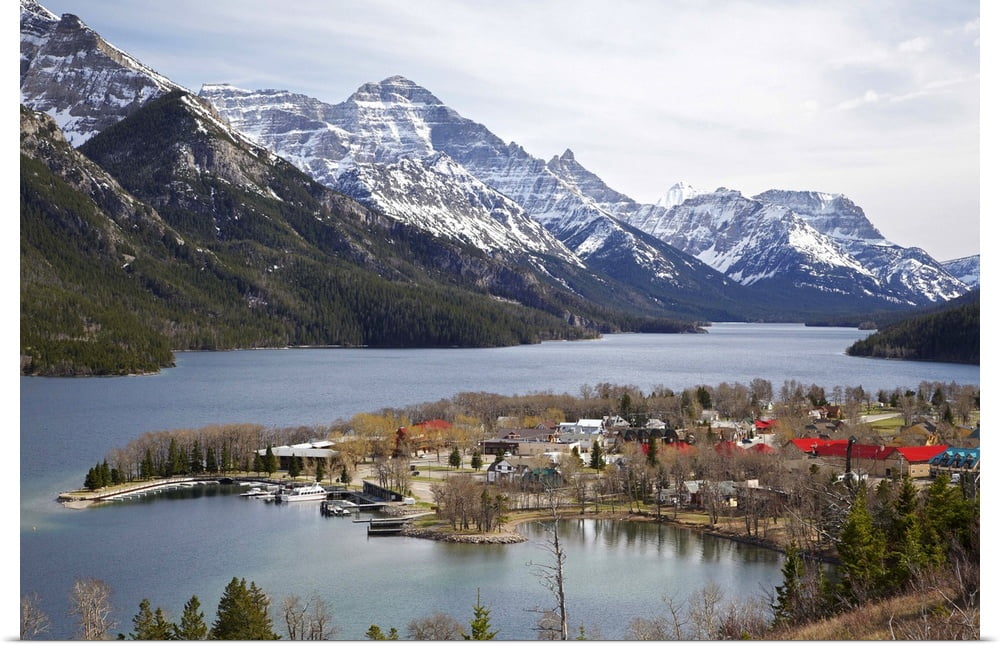 Great BIG Canvas "Waterton Township, Waterton Lake, Waterton Lakes