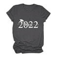 thumbnail image 2 of Pompotops T-Shirt Décontracté à Manches Courtes pour Femmes avec Imprimé Lettre, 2 of 5