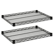 Industrial Wire Shelving Extra Wire Shelves, 24w X 18d, Black, 2 Shelves/carton
