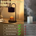 thumbnail image 6 of Candle Warmer Lamp with Timer, Purple Floral Damask Elegant Swirls Vintage Non-slip Wireless Remote Control Wax Melts Warmer with 4 Bulbs for Home Office Dorm, Birthday Gifts for Women, 6 of 7