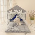thumbnail image 4 of SmileyTails Pet Princess Palace House - Winter Warmth and Luxury for your Pet ShopWise Round, 4 of 12