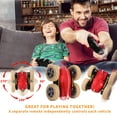 thumbnail image 5 of 2.4Ghz Remote Control Car, Double Sided Stunt RC Car with LED Light, 360° Rotating, All Terrain 4WD off Road Truck Toy for Boys Girls Gifts, Red, 5 of 7