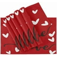 thumbnail image 7 of Valentine''s Day Love Heart Red Buffalo Check Placemats Set of 4 Table Mat Mother''s Day Rose Tulip Flowers Table mats Placemat Heat-Resistant Stain Resistant for Kitchen Dining Decoration 12" x 18", 7 of 7