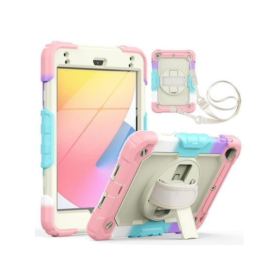 Case for iPad Pro 11 2022 2021 2020 2018 / iPad Air 4 / Air 5 10.9 Inch, Shockproof Cover with Screen Protector & Shoulder Strap & Pencil Holder