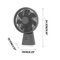 thumbnail image 3 of Desktop Small Fan Digital Display Charging USB Silent Portable Student Handheld Night Light Circulating Fan, 3 of 3