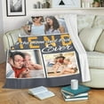 thumbnail image 5 of Custom Blanket with Picture Customized Blankets with Photos Personalized Gifts for Birthday Anniversary Christmas New Year, 10 Photos, 50x60 Inch(Minky Fleece), 5 of 6