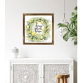 thumbnail image 3 of Eveokoki Watercolor Lemon Wreath Home Sweet Home Square Rustic Wood Signs,Vintage Wooden Farmhouse Plaque, Large Wood Framed Wall Hanging Decor 12", 3 of 5