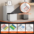 thumbnail image 3 of TOPASS 2 Drawer File Cabinet, 17.8" D Metal Filing Cabinets with Lock, Vertical Filing Cabinet for Home Office, File Cabinet for Letter/Legal/A4/F4 Size, Easy Assemble (White), 3 of 6