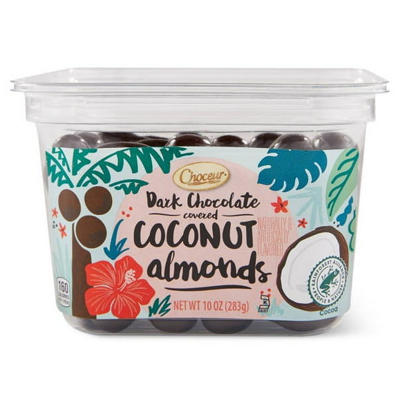 Choceur Dark Chocolate Coconut Covered Almonds, 10 oz - Pack of 2