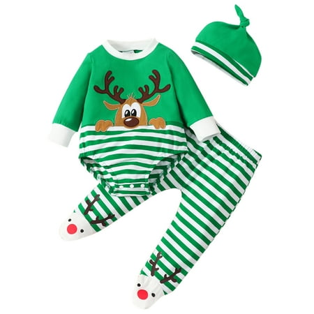 

Toddler Boy Fall Outfits Toddler Boys Girls Christmas Stripe Deer Top Pants Hat Set Outfits Clothes Boy Clothes Size 6