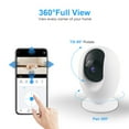 thumbnail image 5 of Bdday Home 360 Degree Panoramic Rotation WIFI Connection 2K Clear Picture Quality Voice Intercom Wireless Security Camera, 5 of 9