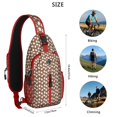 thumbnail image 5 of Sling Backpack,Brown Christmas Gingerbread Pattern Crossbody Bag with Water Bottle Holder,Waterproof Sling Bag for Men/Women with Chest Phone Holder for Hiking,Travel, 5 of 6