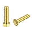 thumbnail image 1 of Unique Bargains Brass Hex Bolts, 1/2-13x1-3/4' 2 Pack Fully Thread Grade 4.8 Machine Screws, 1 of 4